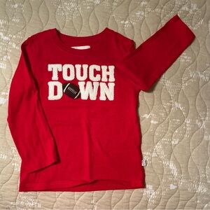 Kids Red Touchdown Long Sleeve Shirt
